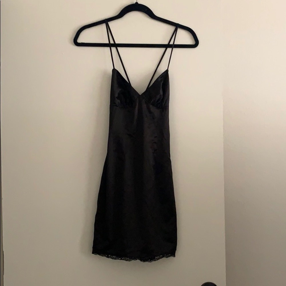 Mistress Rocks black slip dress